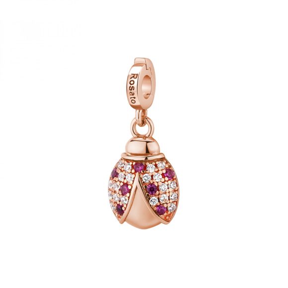 charm Coccinella argento Rosato RZ003