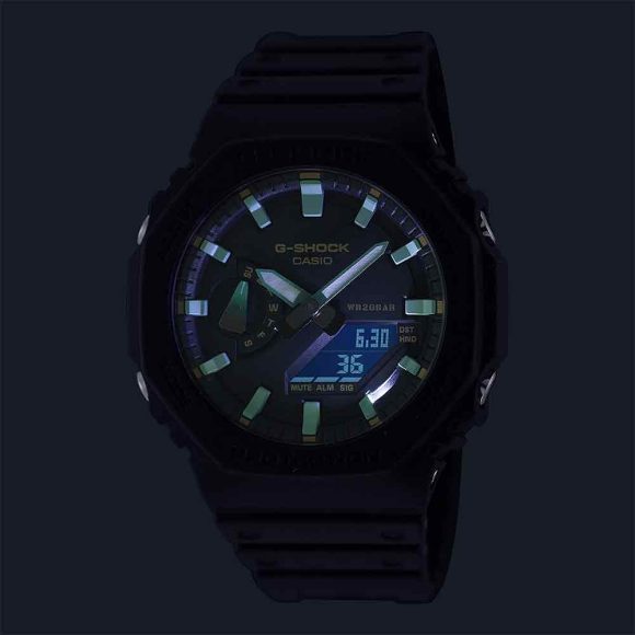 orologio multifunzione uomo Casio G-Shock GA-2100RC-1AER - immagine 3